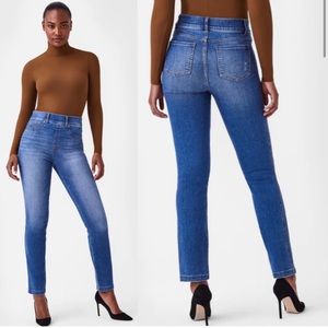 SPANX Straight Leg Jeans Vintage Indigo wash size 1XL High Rise Slimming